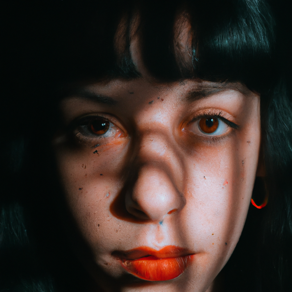 Retrato generado con luz natural de estilo editorial fondo blanco